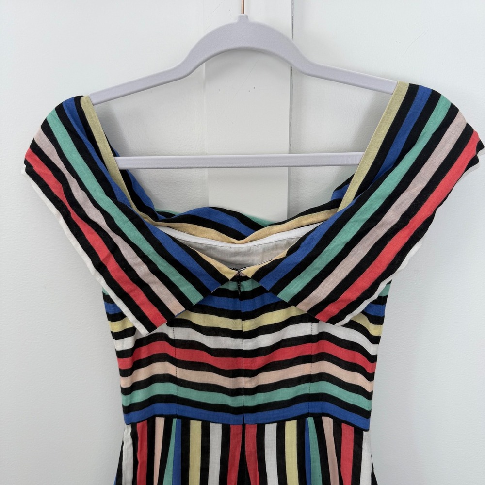 House of Harlow x Revolve Off Shoulder Wide Leg Cropped Jumpsuit Stripe Size XXS - Picture 10 of 16
